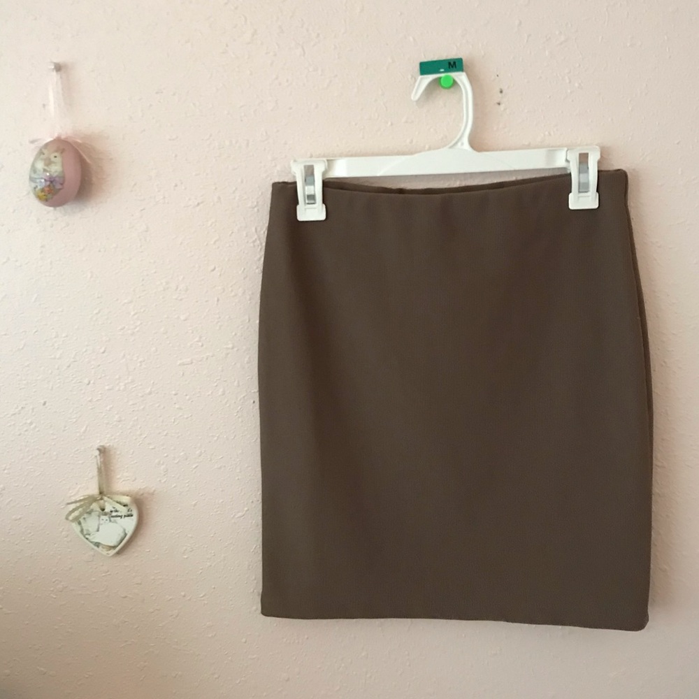 Forever 21 Pencil Skirt Tan